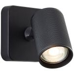 Brilliant Marty Wandleuchte Aluminium Sandig Schwarz 5W 350lm - 830 Warmweiß | Inkl. 1x GU10