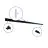 Bright Choice 1-Phasen Schienensystem 1m Schwarz |  incl. Abschlusskappe und Stromanschluss