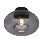 It's about RoMi Deckenleuchte Brussels Glas Schwarz | Geeignet für 1x E27 